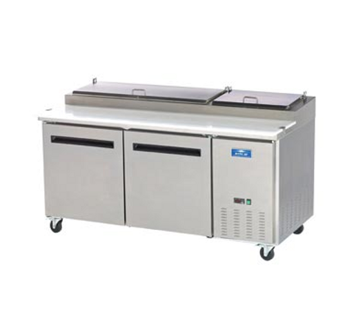 Arctic Air APP71R 71" W Stainless Steel Two-Section Pizza Prep Table