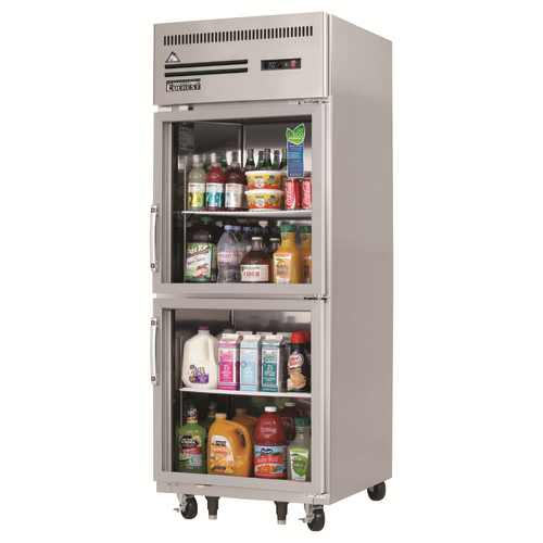 Everest Refrigeration ESGRH2 29.25" W One-Section Glass Door Reach In Refrigerator