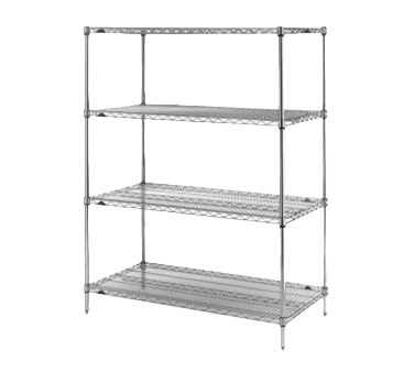 Metro 5A377C Super Adjustable Super Erecta Starter Shelving Unit 72"W Chrome Plated Finish
