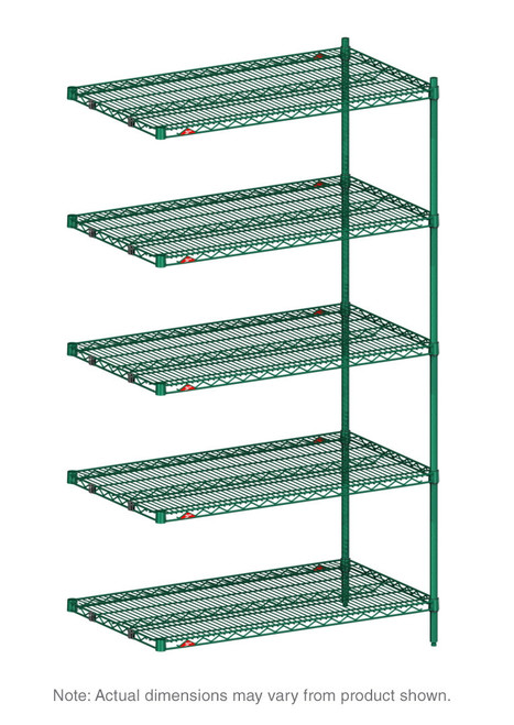 Metro 5AN347K3 Super Erecta Add-On Shelving Unit Wire 42"W Metroseal 3 Epoxy-Coated Corrosion-Resistant Finish