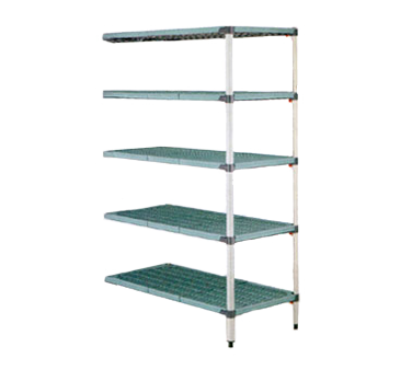 Metro 5AQ377G3 Metromax Q Add-On Shelving Unit 72"W Epoxy Coated One-Piece Steel Frames