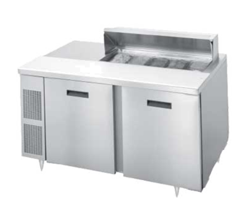 Randell 9200-513 60" W Two-Section Two Door Reach-In Refrigerated Counter/Sandwich Top