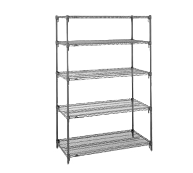 Metro 5AA477C Super Adjustable Super Erecta Add-On Shelving Unit 72"W Chrome Plated Finish