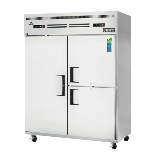 Everest Refrigeration ESWQ3 59" W Two-Section Solid Door Reach-In Dual Temperature Refrigerator/Freezer Combo