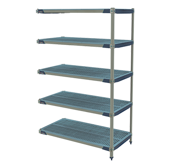 Metro 5AX377GX3 Metromax I Add-On Shelving Unit 72"W Rust Proof 750 Lb Capacity Per Shelf 2000 Lbs. Capacity Per Unit