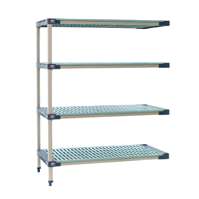 Metro AX466G4 Metromax 4 Add-On Shelving Unit 60"W Rust Proof 600 Lb Capacity Per Shelf 2000 Lbs. Capacity Per Unit