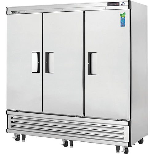 Everest Refrigeration EBF3 74.75" W Three-Section Solid Door Reach-In Reach-In Freezer - 115 Volts
