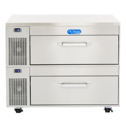 Randell FX-2WS-290 43.03"W Two Drawer Stainless Steel FX Series Flexible Refrigerator or Freezer Work Table