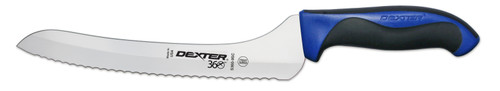 Dexter S360-9SCC-PCP 9" Scalloped Edge Slicer with Blue Handle