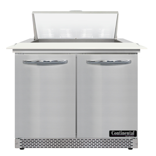 Continental Refrigerator D36N8C-FB 36" W Two-Section Two Door Designer Line Sandwich Unit
