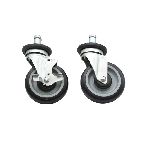 Advance Tabco EC-26-X 4 Swivel Poly with 2 Brakes Special Value Wire Shelving Stem Casters