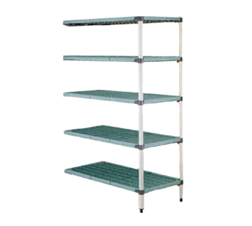 Metro 5AQ557G3 Metromax Q Add-On Shelving Unit 48"W Epoxy Coated One-Piece Steel Frames