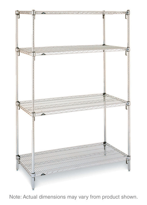 Metro A456C Super Adjustable Super Erecta Starter Shelving Unit 48"W Chrome Plated Finish