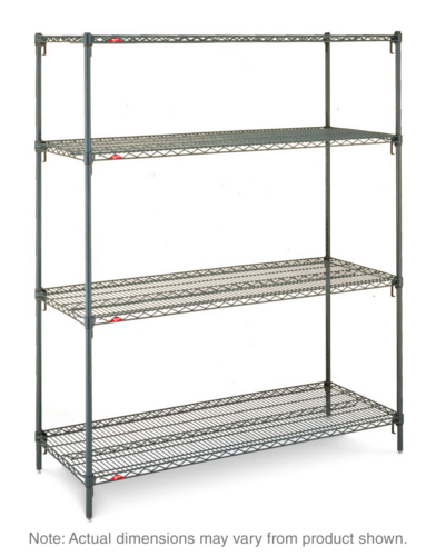 Metro A476K3 Super Adjustable Super Erecta Starter Shelving Unit 72"W Metroseal 3 Epoxy-Coated Corrosion-Resistant Finish