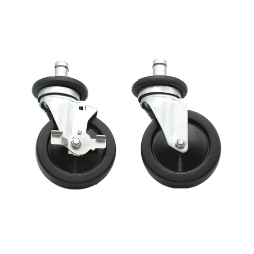 Advance Tabco EC-25-X 4 Swivel Rubber with 2 Brakes Special Value Wire Shelving Stem Casters