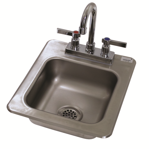 Advance Tabco DI-1-25-X 12" W Stainless Steel Special Value Drop-In Bar Hand Sink without Drainboards