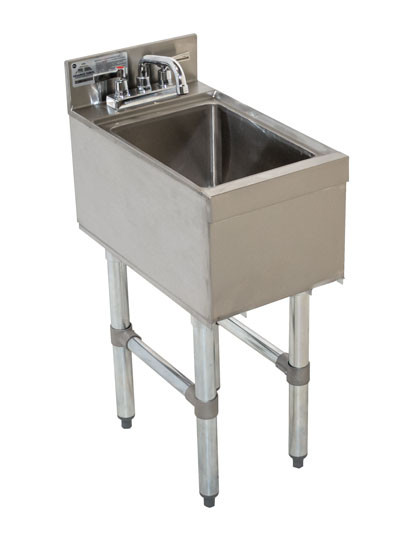 Advance Tabco CR-HS-12-X 12" W x 21" D Stainless Steel 1 Bowl Special Value Underbar Basics Hand Sink