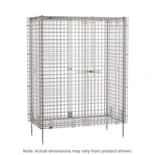 Metro Sec66S Super Erecta Security Unit Stationary Stainless Steel Finish 62-1/2"W