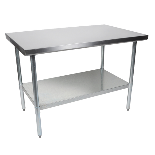 John Boos FBLG3030 30"W x 30"D 18/430 Stainless Steel Economy Work Table