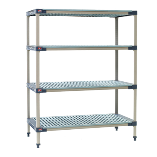 Metro X416G4 Metromax 4 Starter Shelving Unit 24"W Rust Proof 800 Lbs. Capacity Per Shelf 2000 Lbs. Capacity Per Unit
