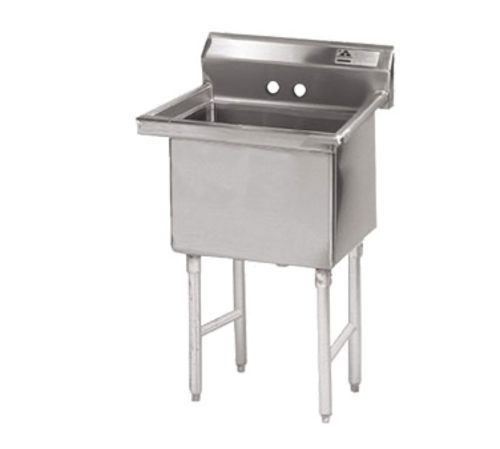 Advance Tabco FC-1-1818-X 23" W 16 Gauge Stainless Steel Special Value Fabricated Sink