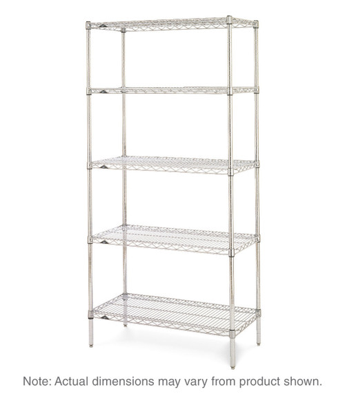 Metro 5N317BR Super Erecta Starter Shelving Unit 24"W Super Erecta Brite Finish
