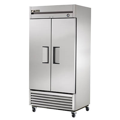 True T-35-HC 39.5" W Two-Section Stainless Steel Door Reach-In Refrigerator