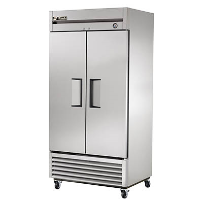 True T-35-HC 39.5" W Two-Section Stainless Steel Door Reach-In Refrigerator