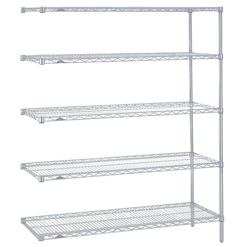 Metro 5AN457BR Super Erecta Add-On Shelving Unit 48"W Super Erecta Brite Finish