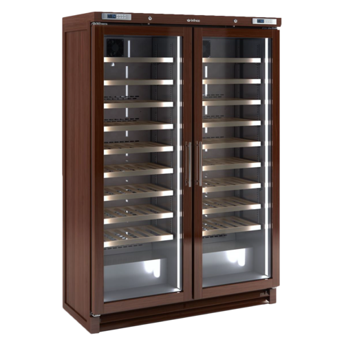 Infrico USA IMD-EVV200MX 53.75"W Two-Section Glass Door Wine Cooler
