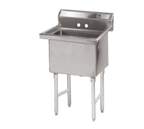 Advance Tabco FC-1-1620-X 21" W 16 Gauge Stainless Steel Special Value Fabricated Sink
