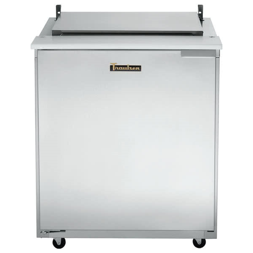 Traulsen UST3208R0-0300-SB 32" W One-Section One Door Reach-In Dealer's Choice Compact Prep Table Refrigerator with low-profile flat lid