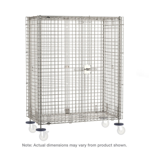 Metro Sec53S-Sd Super Erecta Security Unit Mobile Stainless Steel Finish Standard Duty 40-3/4"W