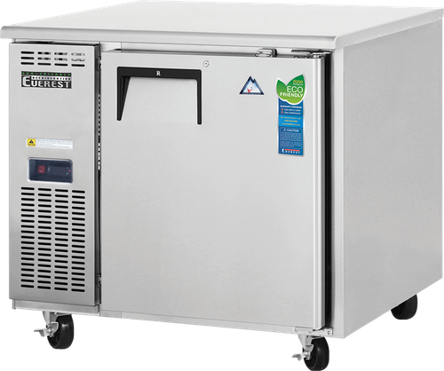 Everest Refrigeration ETR1 35.63"W One-Section Solid Door Undercounter/Worktop Refrigerator