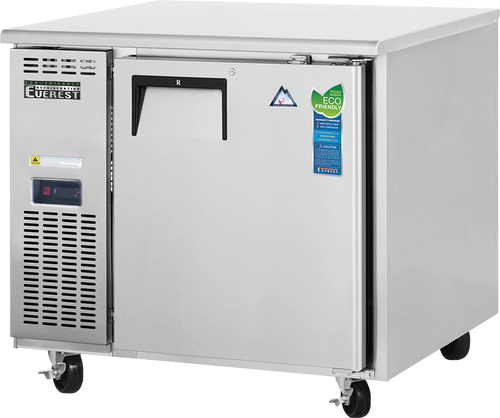 Everest Refrigeration ETR1 35.63"W One-Section Solid Door Undercounter/Worktop Refrigerator