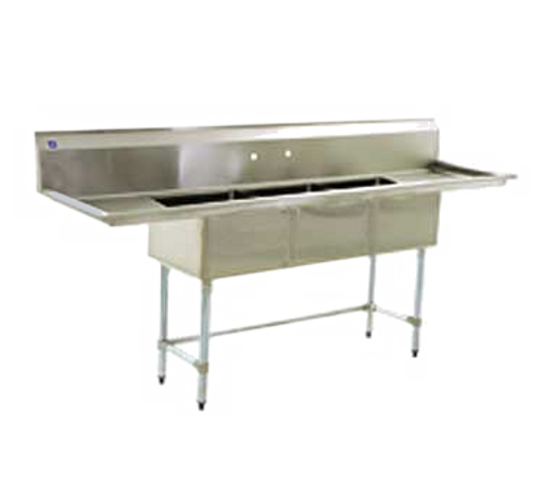 Eagle Group BPS-1854-3-18-FC 85" - 96" Stainless Steel 3 Compartment Sink 14" Deep