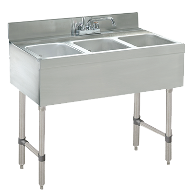 Advance Tabco CRB-63C-X 72" W x 21" D Stainless Steel 3 Bowls Special Value Sink Unit
