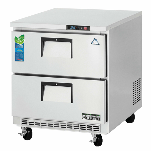 Everest Refrigeration ETBR1-D2 27.75"W One-Section Drawered Undercounter/Worktop Refrigerator
