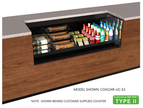 Structural Concepts CO4324R-UC-E3 47.25"W Express 3 Oasis® Self-Service Refrigerated Under Counter Case