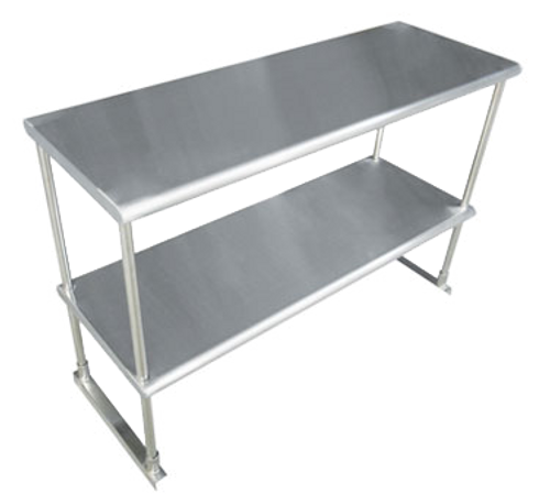 Advance Tabco EDS-12-48-X 48.25" W x 12" D x 32" H Stainless Steel 18 Gauge Double Special Value Double Overshelf