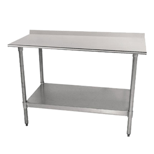 Advance Tabco TTF-240-X 30"W x 24"D Stainless Steel 18 Gauge Work Table with Undershelf