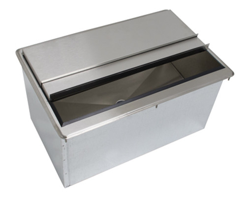 Advance Tabco D-24-IBL-X 50 Lbs. Stainless Steel Drop-In Special Value Ice Bin