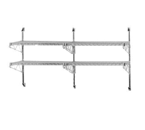 Advance Tabco ABM2-14-X 2 Tiers Mid-Mount Special Value Wire Shelving Wall Post & Brackets