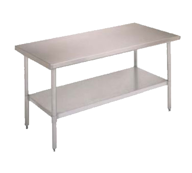 John Boos FBLS9624 96"W X 24"D 18/430 Stainless Steel Budget Work Table