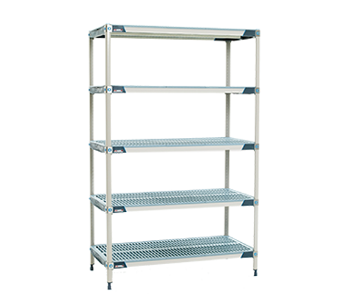 Metro 5X577GX3 Metromax I Starter Shelving Unit 72"W Rust Proof 750 Lbs. Capacity Per Shelf 2000 Lbs. Capacity Per Unit