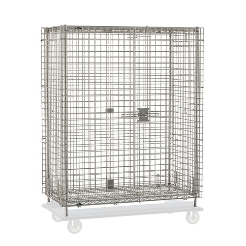 Metro Sec55S-Hd Super Erecta Security Unit Mobile Stainless Steel Finish 50-1/2"W