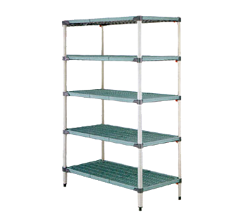 Metro 5Q527G3 Metromax Q Starter Shelving Unit 30"W 800 Lbs. Capacity Per Shelf 2000 Lbs. Capacity Per Unit Epoxy Coated One-Piece Steel Frames