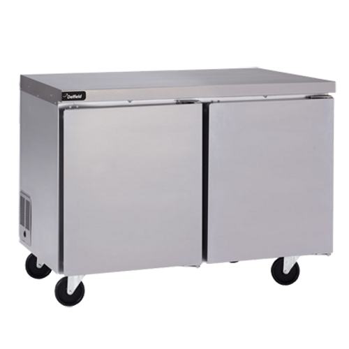 Delfield GUF60P-S 60"W Two-Section Solid Door Coolscapes Undercounter/Worktable Freezer