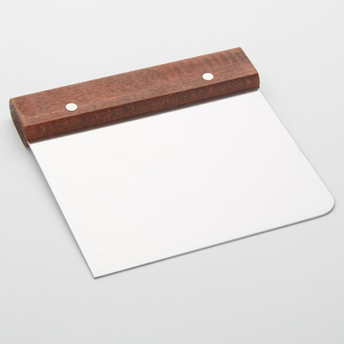 American Metalcraft DS6706 Dough Cutter and Scraper 6 Inches Wide Stainless Blade 6 Inches High Wooden Handle