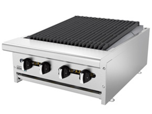 Asber AERB-24 24" W Natural Gas Countertop Charbroiler - 64,000 BTU
